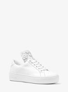 Michael Michael Kors Mindy Floral Applique Leather Sneaker