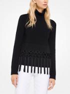 Michael Kors Collection Fringed Cashmere Pullover
