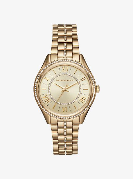 Michael Kors Lauryn Pave Gold-tone Watch