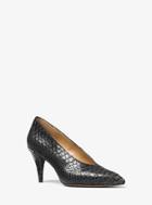 Michael Michael Kors Lizzy Embossed-leather Choked Pump