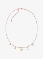 Michael Kors Rose Gold-tone Celestial Charm Necklace