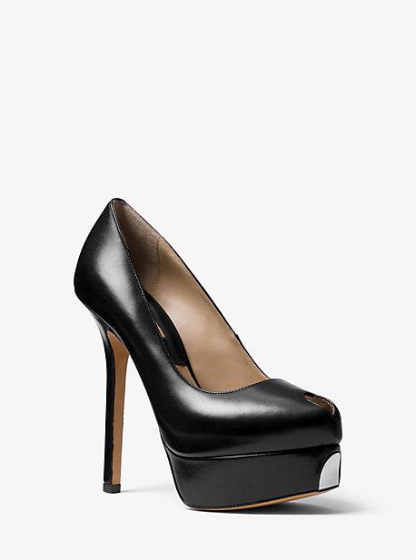 Michael Kors Collection Susana Calf Leather Platform Pump