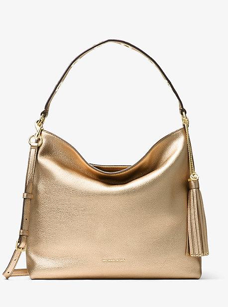 Michael Michael Kors Brooklyn Large Metallic Leather Shoulder Bag