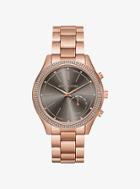 Michael Kors Access Slim Runway Pave Rose Gold-tone Watch