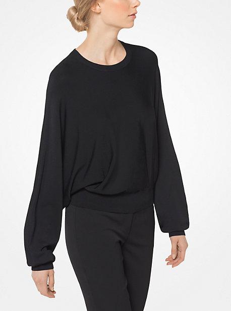 Michael Kors Collection Jersey Draped Pullover