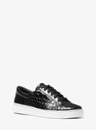 Michael Kors Collection Valin Crocodile-embossed Leather Sneaker