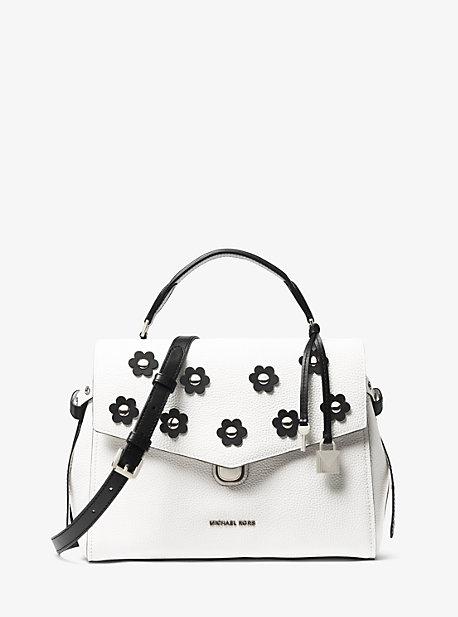 Michael Michael Kors Bristol Floral Applique Leather Satchel