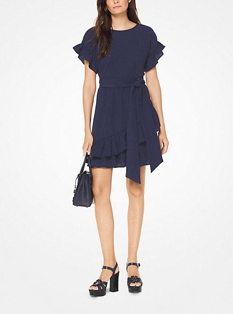 Michael Michael Kors Crinkled Gauze Wrap Dress