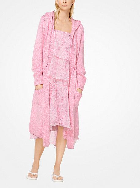 Michael Kors Collection Cashmere Tweed Bathrobe Cardigan