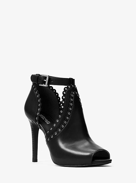 Michael Michael Kors Jessie Leather Open-toe Bootie