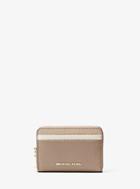 Michael Michael Kors Jet Set Small Color-block Pebbled Leather Wallet