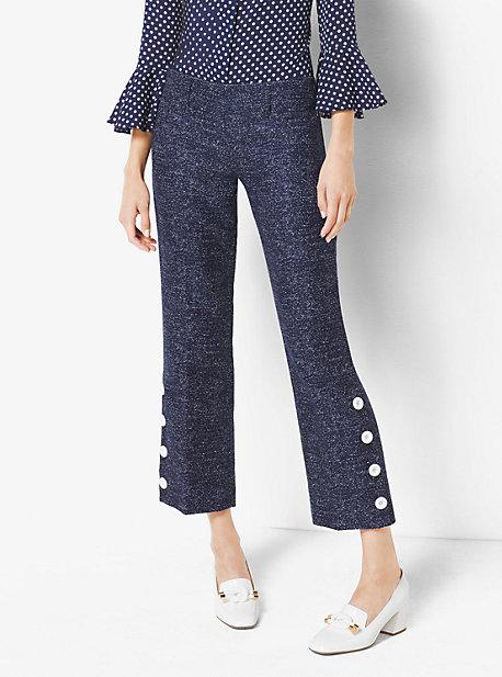 Michael Kors Collection Denim Wool-jacquard Pants