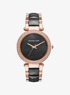 Michael Kors Parker Rose Gold-tone And Acetate Watch