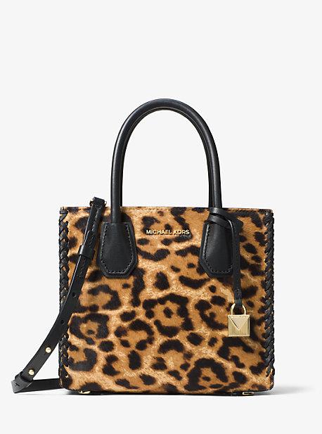 Michael Michael Kors Mercer Leopard Calf Hair Crossbody