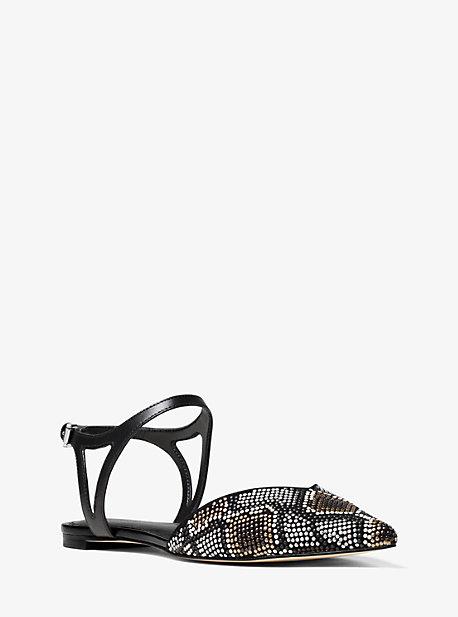 Michael Michael Kors Ciara Embellished Suede Flat