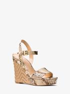 Michael Michael Kors Ellen Embossed Leather Wedge