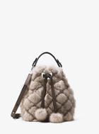 Michael Kors Collection Miranda Extra-small Quilted-mink Crossbody