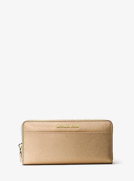 Michael Michael Kors Mercer Metallic Leather Continental Wallet