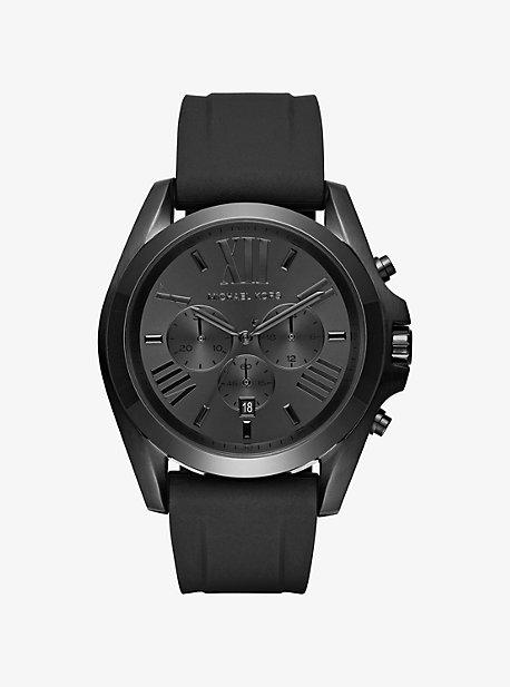 Michael Kors Bradshaw Black-tone And Silicone Watch
