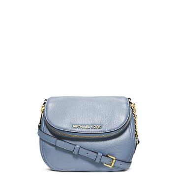 Michael Kors Bedford Leather Crossbody In Pale Blue