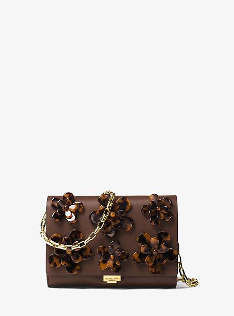 Michael Kors Collection Yasmeen Small French Calf Floral Clutch