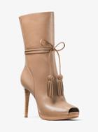 Michael Michael Kors Rosalie Leather Open-toe Mid-calf Boot