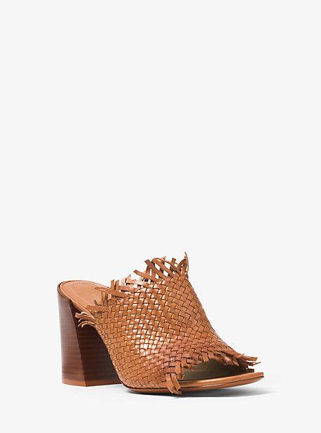 Michael Kors Collection Clarkson Woven Leather Mule