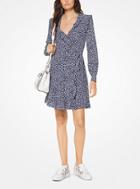 Michael Michael Kors Paisley Washed Silk Wrap Dress