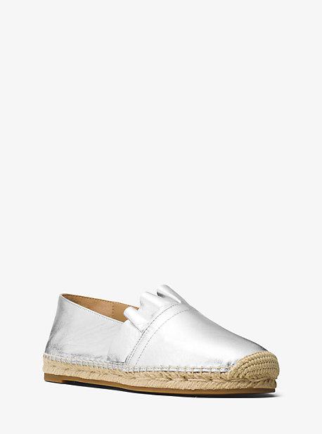 Michael Kors Collection Laticia Metallic Leather Espadrille