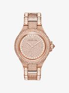 Michael Kors Camille Pave Rose Gold-tone Watch