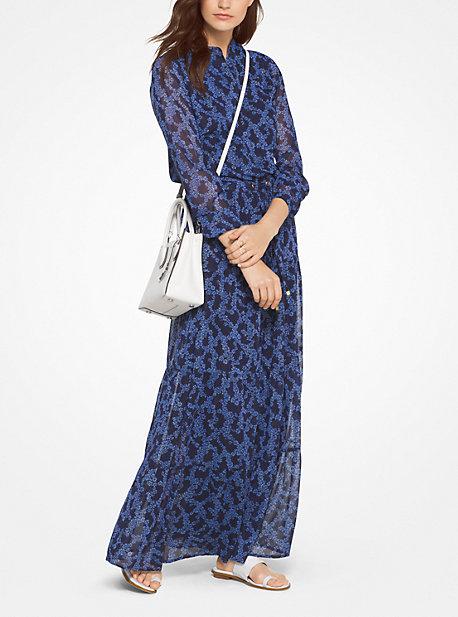 Michael Michael Kors Botanical Chiffon Maxi Dress