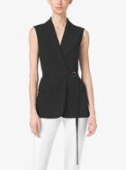 Michael Kors Collection Belted Wool-serge Vest