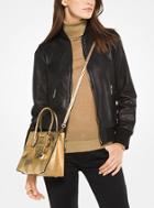 Michael Michael Kors Perforated Leather Bomber Jacket