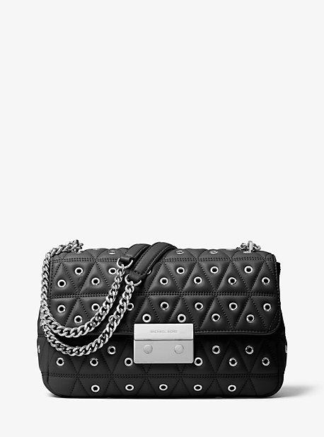 Michael Michael Kors Sloan Grommeted Leather Shoulder Bag