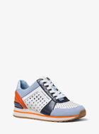 Michael Michael Kors Billie Perforated Leather And Suede Sneaker