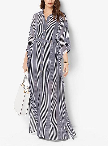 Michael Michael Kors Striped Chiffon Caftan