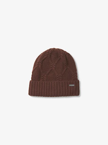 Michael Kors Mens Cable-knit Wool Beanie