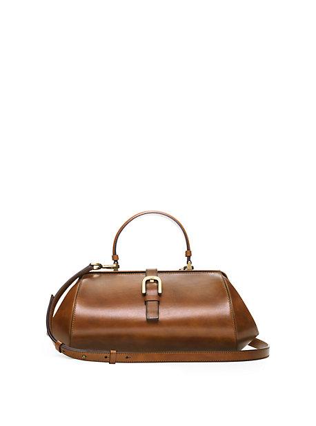 Michael Kors Collection Brackley Medium Leather Satchel