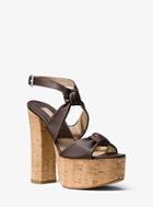 Michael Kors Collection Cecily Calf Leather Platform Sandals