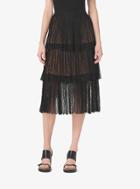 Michael Kors Collection Tiered Chantilly Lace Skirt