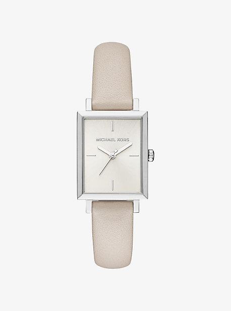 Michael Kors Harway Silver-tone And Leather Watch