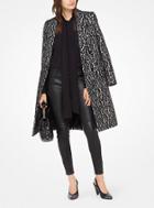 Michael Michael Kors Snow Leopard Jacquard Coat