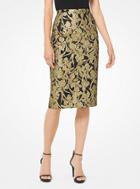 Michael Kors Collection Floral Brocade Pencil Skirt