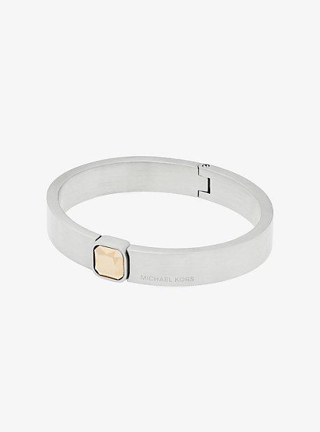 Michael Kors Brushed Silver-tone Hinge Bracelet