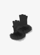 Michael Michael Kors Fur-trimmed Cashmere Gloves