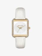 Michael Kors Lake Pave Gold-tone And Embossed-leather Watch