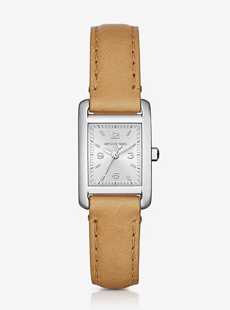 Michael Kors Collection Taylor Silver-tone And Leather Watch