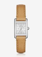 Michael Kors Collection Taylor Silver-tone And Leather Watch