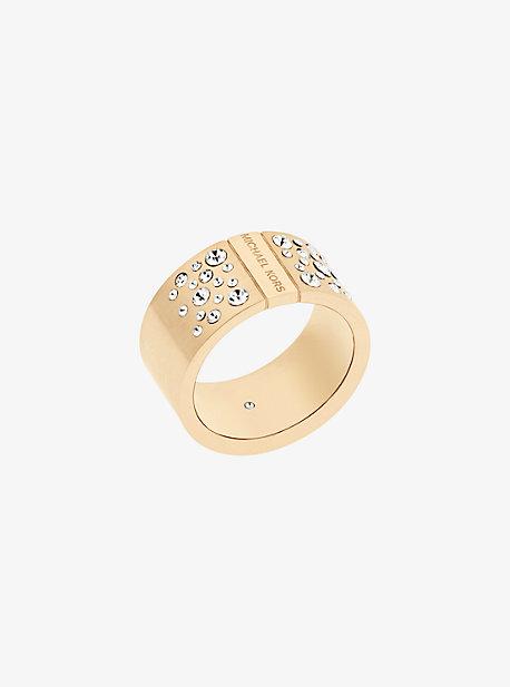 Michael Kors Gold-tone Scatter Pave Ring