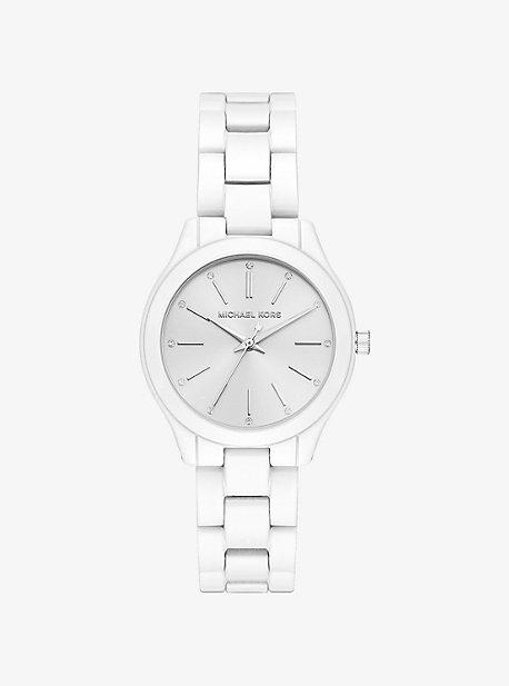 Michael Kors Mini Slim Runway White-coated Watch
